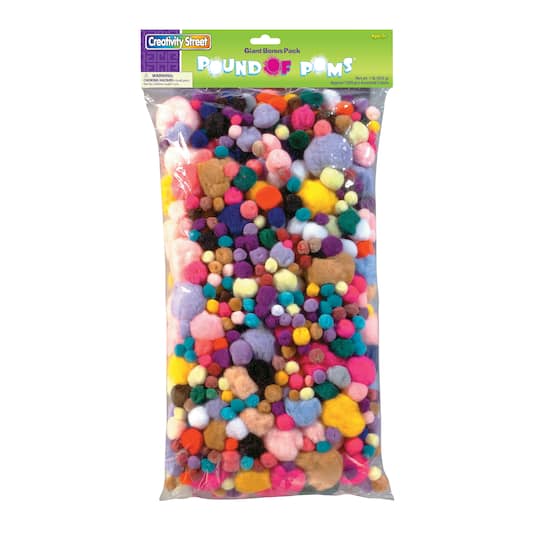 Pound of Assorted Sizes &#x26; Colors Poms
